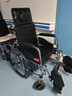 魚(yú)躍可折疊型老人殘疾人帶坐便器椅餐桌板手動(dòng)輪椅 H008B(全躺型 全鋼管加固)不退換 實(shí)心胎 曬單實(shí)拍圖