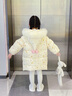 G.duck小黃鴨女童羽絨棉服中長(cháng)款兒童外套防寒服韓版女孩冬裝大毛領(lǐng)保暖 淺黃色 110 尺碼4~5歲【100-110cm】 曬單實(shí)拍圖