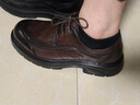 百麗（Belle）酷雅休閑皮鞋男士25冬新牛皮革厚底通勤商務(wù)鞋A2276DM5 棕色 41 曬單實(shí)拍圖