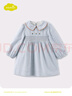 moimoln小云朵童裝2025年春季新款女童格子連衣裙小清新公主裙子 淺藍色 110 曬單實(shí)拍圖