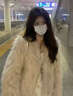 LZJV仿狐貍毛皮草外套女短款仿貉子毛編織皮草年輕顯瘦上衣毛毛大衣 奶茶色 L  100-110斤 曬單實(shí)拍圖