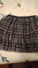 妖精的口袋荷葉邊網(wǎng)紗格紋半身裙女2025年夏季新款甜酷蓬蓬裙短裙 少女黑白格子色 M 曬單實(shí)拍圖