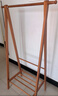 家逸衣架落地衣帽架實(shí)木掛衣架臥室可折疊置物架簡(jiǎn)約晾衣服架子 80cm 曬單實(shí)拍圖