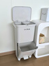 麥桶桶（Mr.Bin）廚房分類(lèi)垃圾桶日式高款免彎腰立式干濕分離多層大容量收納可移動(dòng) 兩層款 | 頂層隔板分類(lèi)無(wú)內桶 | 38L |按壓開(kāi)蓋+腳踩+萬(wàn)向輪 曬單實(shí)拍圖