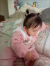 G.DUCKKIDS小黃鴨漢服女童套裝冬季兒童棉服中式女寶寶周歲衣服加絨拜年禮服 粉色 80 尺碼6-9個(gè)月14-20斤 曬單實(shí)拍圖