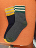 雅鹿襪子女秋冬撞色情侶加厚保暖毛圈中筒襪 隨機顏色 2雙 曬單實(shí)拍圖