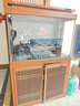 森森（SUNSUN）中式超白魚(yú)缸客廳大型玻璃智能生態(tài)底過(guò)濾龍魚(yú)缸水族箱 加寬超白 1米長(cháng)42cm寬 合金液壓蓋 剛果木色 曬單實(shí)拍圖