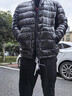 桐系蒙口鵝秋冬季輕薄款羽絨服男士立領(lǐng)保暖時(shí)尚修身輕便新款潮 黑色 -亮面 M 2碼（120-140斤） 曬單實(shí)拍圖