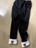 G.duck小黃鴨女童打底褲秋冬加絨兒童褲子小童加厚休閑褲寶寶保暖褲棉褲 黑色 90 尺碼1~2歲【 80-90cm】 曬單實(shí)拍圖
