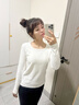 古今（GUJIN）打底衫女低領(lǐng)內搭外穿洋氣加絨新款秋冬保暖秋衣修身長(cháng)袖T恤上衣 曬單實(shí)拍圖