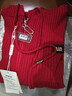 恒源祥針織羊毛帶帽口袋開(kāi)衫新品100%羊毛衫女裝連帽毛衣拉鏈小外套外搭 酒紅色 2XL 【建議120-130】 曬單實(shí)拍圖