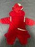 虹依樂(lè )嬰兒新年衣服冬季保暖寶寶連體衣冬裝拜年服超萌喜慶過(guò)年外出棉服 紅色舞龍新禧加厚哈衣（小尾巴） 90cm 10-14個(gè)月 19-23斤 曬單實(shí)拍圖