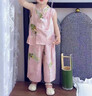 哈羅小黃鴨HAL.DUCK漢服女童棉綢套裝夏季2025新款洋氣時(shí)髦兒童新中式夏裝女寶兩件套 粉色 棉綢縮水，拍大一碼 90 cm 曬單實(shí)拍圖