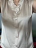 【爆款輕奢】法式花邊領(lǐng)V領(lǐng)無(wú)袖背心木耳邊無(wú)袖襯衫女氣質(zhì)上衣 香檳色 XL 【建議120-135斤】 曬單實(shí)拍圖