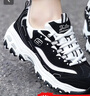 斯凱奇（Skechers）女鞋秋冬2025新款黑白熊貓鞋厚底增高老爹鞋大童休閑鞋耐磨運動鞋 經(jīng)典黑白-BKW （秋季主推） 38 240mm/成人可穿 曬單實拍圖