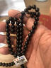 施華索尼亞天然黑曜石手串108顆佛珠男女冰種黑曜石轉(zhuǎn)運(yùn)珠多圈手鏈護(hù)身符 天然【烏金黑曜石】8mm 曬單實(shí)拍圖