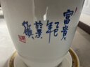 景德鎮陶瓷蘭花盆家用青花瓷花盆純手工手繪種文竹蘆薈綠植帶托盤(pán) 花開(kāi)富貴高度26CM外徑25CM 陶瓷 曬單實(shí)拍圖