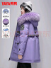 鴨鴨（YAYA）羽絨服女2025冬季中長(cháng)款大毛領(lǐng)加厚保暖外套休閑時(shí)尚連帽派克服女 曬單實(shí)拍圖