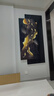 意識形態(tài)輕奢玄關(guān)墻裝飾畫(huà)高級感九魚(yú)圖走廊過(guò)道掛畫(huà)入戶(hù)正對門(mén)背景墻壁畫(huà) E2045九魚(yú)招財 總80*160（上60*130+下60*160） 雙層精雕水晶面 【插電語(yǔ)音控制款】UV精雕+晶瓷防刮+LED 曬單實(shí)拍圖