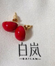 白嵐【情人節限定】紅豆耳釘女925銀琺瑯小眾設計氣質(zhì)生日禮物送老婆 紅豆耳釘+項鏈 曬單實(shí)拍圖