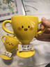 APRIL創(chuàng  )意陶瓷獎杯可愛(ài)杯子帶蓋馬克杯水杯學(xué)生獎品三八節女神禮物 曬單實(shí)拍圖