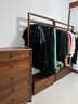 杜慕倫（DUMULUN）實(shí)木衣帽架胡桃木衣架落地可移動(dòng)斗柜衣架掛衣服落地臥室置物架 標準款85厘米胡桃色 進(jìn)口胡桃木 曬單實(shí)拍圖