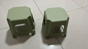 加厚簡(jiǎn)約方凳家用兒童成人塑料矮凳餐桌椅子茶幾換鞋小凳子 方凳抹茶綠2個(gè)(無(wú)腳墊) 曬單實(shí)拍圖