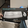 羅技（Logitech）Wave Combo 無(wú)線(xiàn)人體工學(xué)鍵鼠套裝 垂直鼠標 無(wú)線(xiàn)藍牙鼠標 辦公鍵盤(pán) 無(wú)線(xiàn)鍵盤(pán) 藍牙鍵盤(pán) 白色 曬單實(shí)拍圖