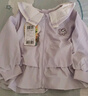 巴拉巴拉寶寶外套女童上衣便服荷葉領(lǐng)拼接清新自然活潑可愛(ài)甜美萌 粉紫70032 90 曬單實(shí)拍圖