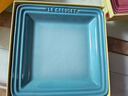 酷彩（Le Creuset）法國炻瓷彩色水果餐盤(pán)冷熱菜盤(pán)家用菜碟子餐具16cm方形碟水晶藍 曬單實(shí)拍圖