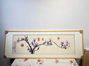 夢(mèng)文軒客廳掛畫(huà)臥室1-4絲純手工蘇州刺繡精品蘇繡餐廳床頭裝飾畫(huà)玉蘭花 玉堂富貴 裝框45*130cm 曬單實(shí)拍圖