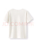 森馬（Semir）短袖T恤女短款字母花邊修身正肩2025夏新款鏤空提花上衣甜美 米白10301 M 曬單實(shí)拍圖