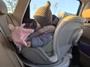 任道兒童安全座椅汽車(chē)用0-12歲嬰兒寶寶車(chē)載可坐躺360旋轉i-Size認證 I-SIZE認證旗艦版-椰奶白+支撐腿 曬單實(shí)拍圖