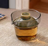 聚譽(yù)（JUYU）越青釉蓮華雅器茶具套裝四葉草浮雕濾孔防震便攜旅行實(shí)用禮物 越青-伴己快客(玻璃款) 曬單實(shí)拍圖