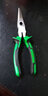 伊萊科（ELECALL）工業(yè)級鋼絲鉗尖嘴鉗鉗子平口鉗斷線(xiàn)鉗省力電工鉗五金工具家用維修 8寸美式尖嘴鉗（綠色小腳柄） 曬單實(shí)拍圖