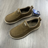 Jeep吉普頭層牛皮休閑鞋男秋冬新款透氣軟底一腳蹬懶人鞋防滑爸爸鞋男 卡其【牛皮鞋面】 標準皮鞋碼 41 曬單實(shí)拍圖