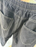 Homlean復古水洗牛仔褲男秋季直筒美式寬松闊腿休閑長(cháng)褲子HS19黑灰XL 曬單實(shí)拍圖