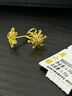 周六福黃金耳釘女雪花耳圈耳飾生日禮物計價(jià)A099578 一對 約1.48g  曬單實(shí)拍圖
