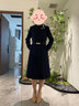 BAFEIYA職業(yè)裝毛呢外套女中長(cháng)款收腰顯瘦氣質(zhì)高端成熟優(yōu)雅風(fēng)加厚羊毛大衣 藏青色羊毛大衣 M 曬單實(shí)拍圖