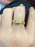六福珠寶 黃金戒指碎碎冰小方鏡足金軟鏈戒指 計價(jià) 13號-約3.54克 曬單實(shí)拍圖
