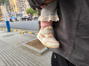 江博士秋季男女嬰兒寶寶鞋 簡約拼色加絨步前鞋 休閑透氣魔術(shù)貼幼兒童鞋 米色 加絨 21 腳長約12.0-12.6 曬單實(shí)拍圖
