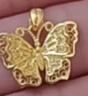 中銀億金花絲蝴蝶黃金項鏈女古法足金吊墜掛墜生日中秋節禮物送女友老婆 古法花絲蝴蝶吊墜+足金鏈-活動(dòng)款【金重約5.2g】 曬單實(shí)拍圖