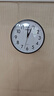 四萬(wàn)公里掛鐘客廳 靜音走時(shí)簡(jiǎn)約石英鐘表掛墻時(shí)鐘臥室10寸黑色 26cm直徑 曬單實(shí)拍圖