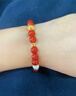 建祿上上簽紅瑪瑙手串珠本命年手鏈女士水晶首飾女生日新年禮物送媽媽 曬單實(shí)拍圖