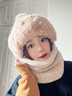 恒源祥帽子圍巾一體女加絨加厚保暖毛絨冬防寒護耳圍脖可愛(ài)連帽2025新款 深咖 均碼(收藏加購付款優(yōu)先發(fā)貨) 曬單實(shí)拍圖