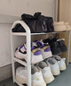 靠森（Kaooseen）宿舍鞋架桌下小型學(xué)生鞋子收納神器不銹鋼鞋架子小窄門(mén)口出租房用 宿舍單人款【奶油白】3層長(cháng)55cm 曬單實(shí)拍圖