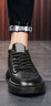 唐獅（TonLion）鞋子男鞋2025秋冬季英倫風(fēng)休閑皮鞋男士增高運動(dòng)潮板鞋 黑色42 曬單實(shí)拍圖