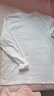 別語(yǔ)純棉長(cháng)袖t恤女基礎款寬松柔軟舒適修身上衣內搭打底衫 白色 S 曬單實(shí)拍圖