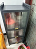 思繞廚房多功能置物架落地冰箱夾縫收納柜餐邊柜碗柜微波爐儲物柜子 4層灰-30*36*123(送腳墊+滑輪) 曬單實(shí)拍圖