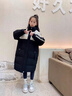 G.DUCKKIDS品牌童裝女童羽絨服過(guò)膝長(cháng)款兒童加厚保暖外套女孩冬裝外穿羽絨衣 安可拉紅 120 曬單實(shí)拍圖